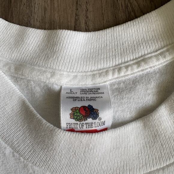 Vintage Garfield T-Shirt Size L I Don't Raise Em I Just Teach Em 1990s Stained - Picture 5 of 6